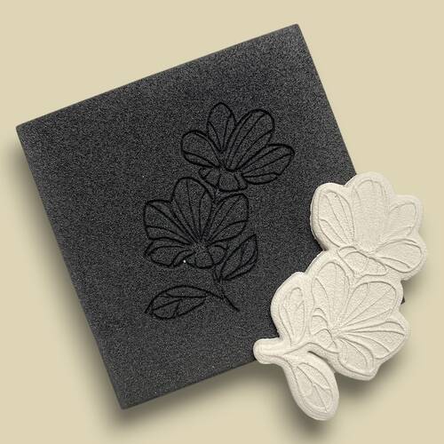 Doku transfer matı Plumeria Flower; 8*8 cm