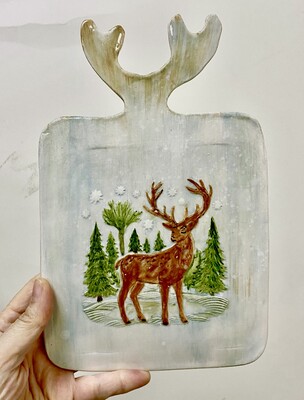 Doku transfer matı Reindeer in Forest; 15x15 cm - Thumbnail