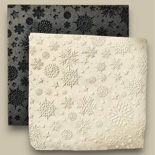 Doku transfer matı Snowflakes Background; 15x15 cm