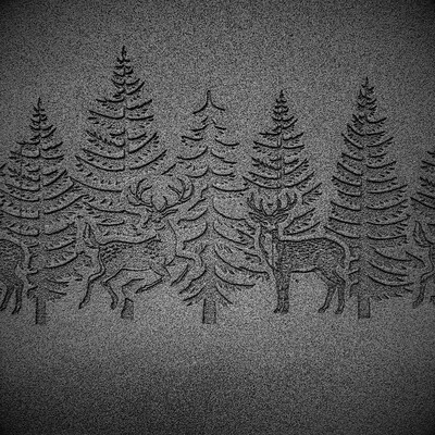 Paku Malzeme - Doku transfer matı Winter Forest; 38x19 cm (1)