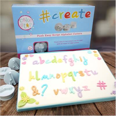 Enjektörlü alfabe kopat SCRIPT; 5 cm