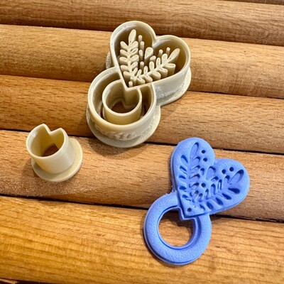 Paku Malzeme - Gözlük tutucu plastik kesici FOLK HEART; 37mm