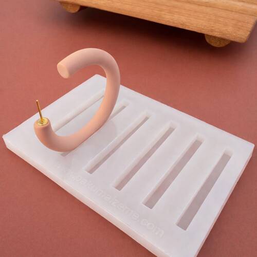 Hoop Holder silikon tutucu + akrilik tepsi seti; 10*7 cm