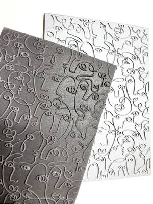 Kauçuk doku ART DECO FACES