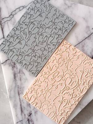 Kauçuk doku ART DECO FACES