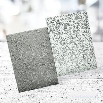 Texture Rubber Sheet ROSES; 10*7 cm