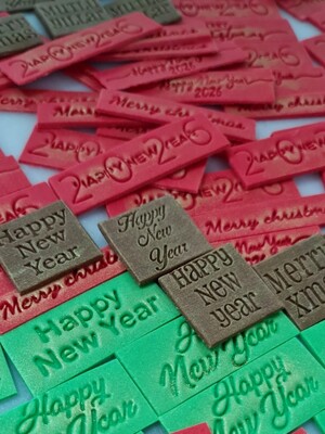 Paku Malzeme - Texture Rubber Sheet XMAS LETTERING; 10*7 cm (1)
