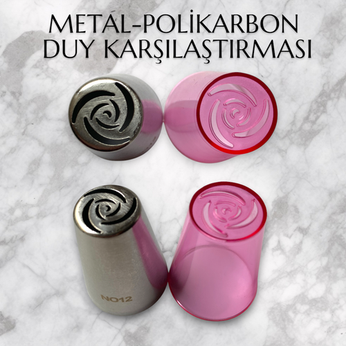 Krema sıkma duy ucu 16'lı Mini Rus Duyu Seti