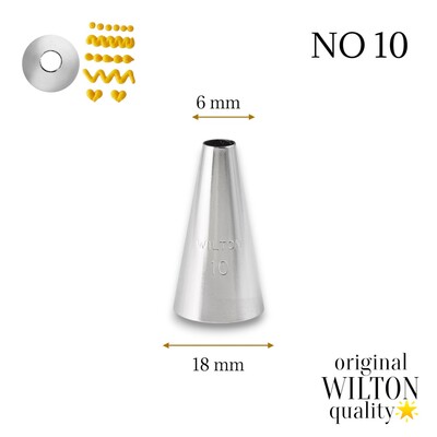 Wilton - Krema sıkma duy ucu no:10 (6 mm ağız çapı)