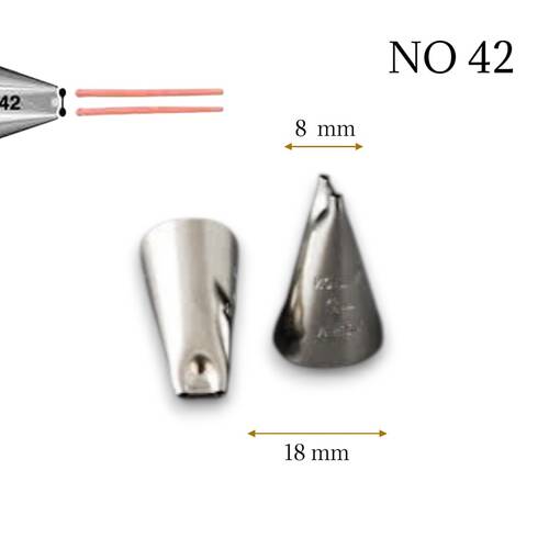 Krema sıkma duy ucu no: 42 (8 mm ağız çapı)
