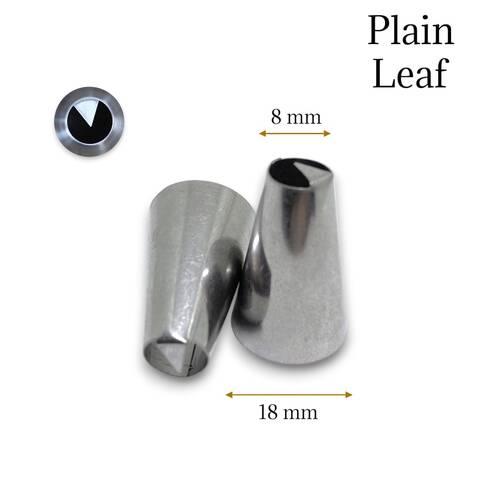Krema sıkma duy ucu no: Plain Leaf (8 mm ağız çapı)