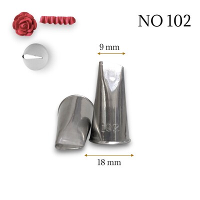 Diğer - Krema sıkma duy ucu no:102 (9 mm ağız çapı)