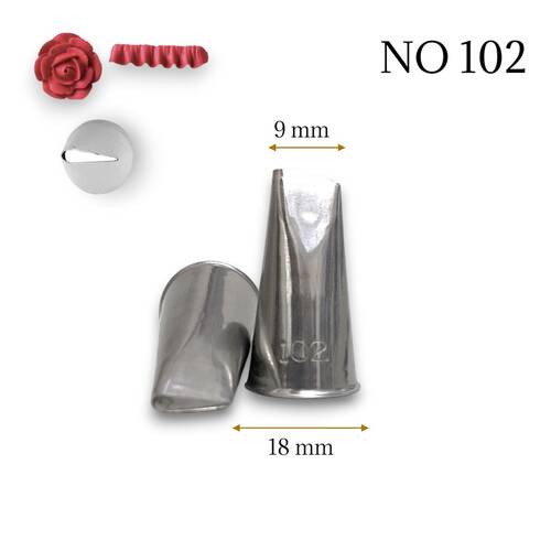 Krema sıkma duy ucu no:102 (9 mm ağız çapı)