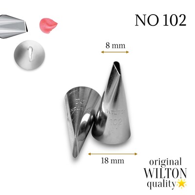 Wilton - Krema sıkma duy ucu no:102 düz petal (8 mm ağız çapı)
