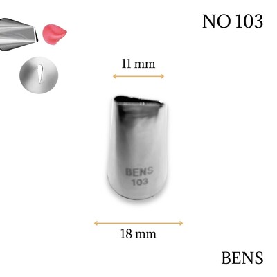 Krema sıkma duy ucu no:103 (11 mm ağız çapı)