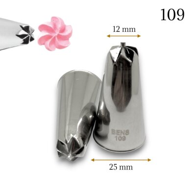 Bens - Krema sıkma duy ucu no:109 Drop Flower / Dökme Çiçek