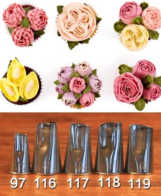 Krema sıkma duy ucu no: 117 kavisli petal (18 mm ağız çapı) - Thumbnail