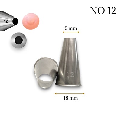 Diğer - Krema sıkma duy ucu no:12 (8 mm ağız çapı)