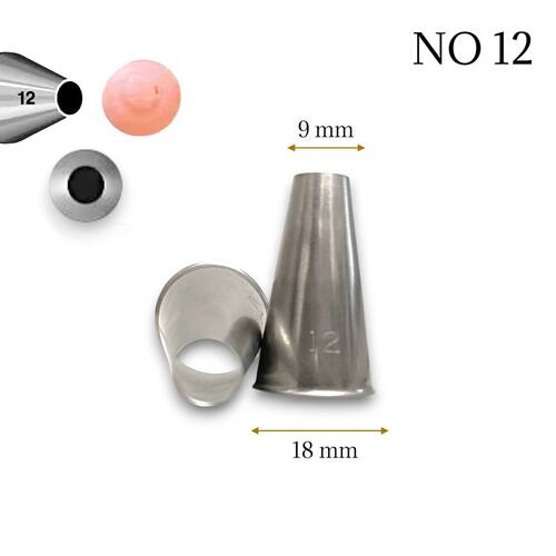Krema sıkma duy ucu no:12 (8 mm ağız çapı)