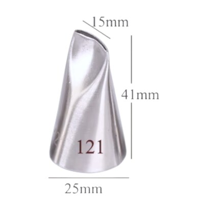 Diğer - Krema sıkma duy ucu no:121 kavisli petal (15 mm ağız çapı)