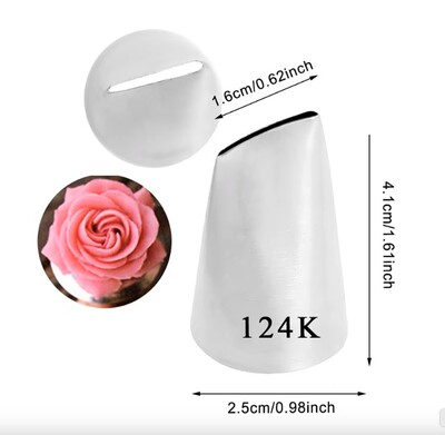 Diğer - Krema sıkma duy ucu no:124K Kore petal (15 mm ağız çapı)
