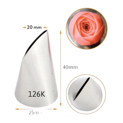 Diğer - Krema sıkma duy ucu no:126K Kore petal (20 mm ağız çapı)