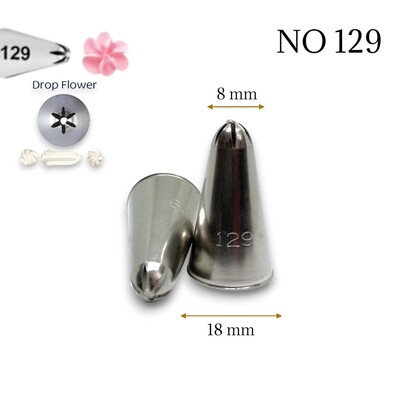 Korea - Krema sıkma duy ucu no:129 Drop Flower / Dökme Çiçek