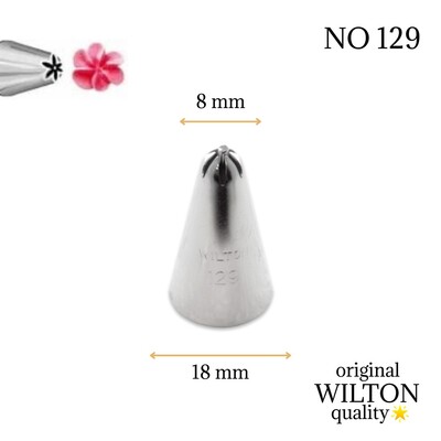 Wilton - Krema sıkma duy ucu no:129 Drop Flower / Dökme Çiçek