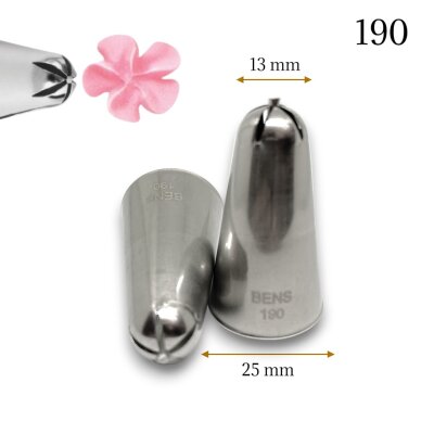 Bens - Krema sıkma duy ucu no:190 Drop Flower / Dökme Çiçek