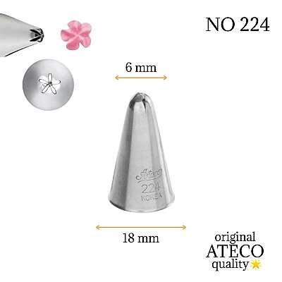 Krema sıkma duy ucu no:224 (6 mm ağız çapı)