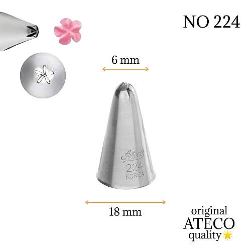 Krema sıkma duy ucu no:224 (6 mm ağız çapı)  - 1
