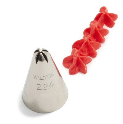 Wilton - Krema sıkma duy ucu no:224 yaprak (8 mm ağız çapı) (1)