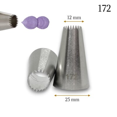 Krema sıkma duy ucu no:172 French Star / Açık Yıldız
