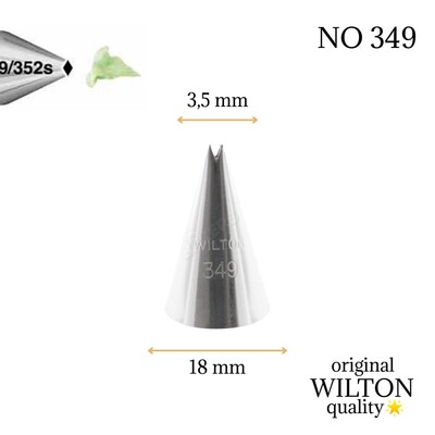 Wilton - Krema sıkma duy ucu no:349 Yaprak (3,5 mm ağız)