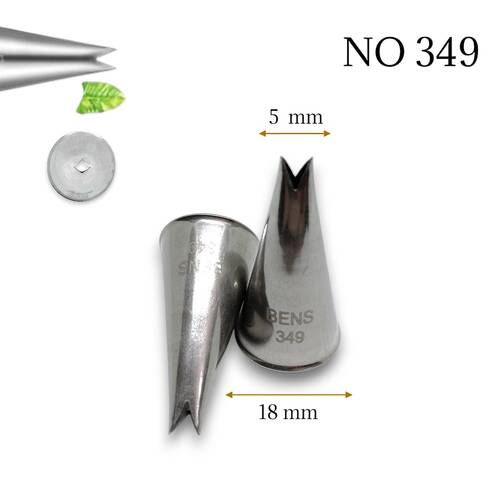 Krema sıkma duy ucu no:349 Yaprak (4 mm ağız)