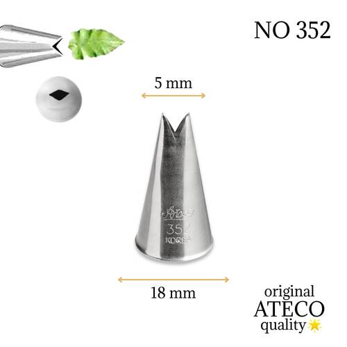 Krema sıkma duy ucu no:352 yaprak (5 mm ağız çapı)