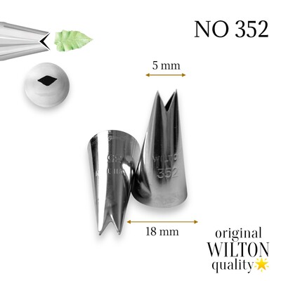 Wilton - Krema sıkma duy ucu no:352 yaprak (5 mm ağız çapı)