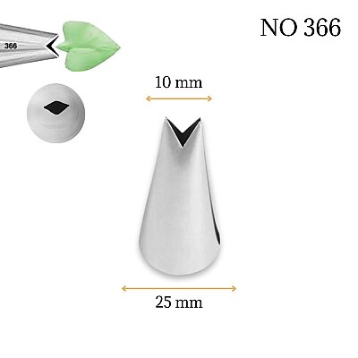 Krema sıkma duy ucu no:366 yaprak (10 mm ağız çapı)