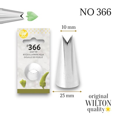 Wilton - Krema sıkma duy ucu no:366 yaprak (10 mm ağız çapı)