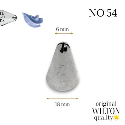 Wilton - Krema sıkma duy ucu no:54 (6 mm ağız çapı)