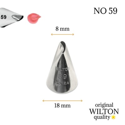 Wilton - Krema sıkma duy ucu no:59 kavisli petal (8 mm ağız çapı)