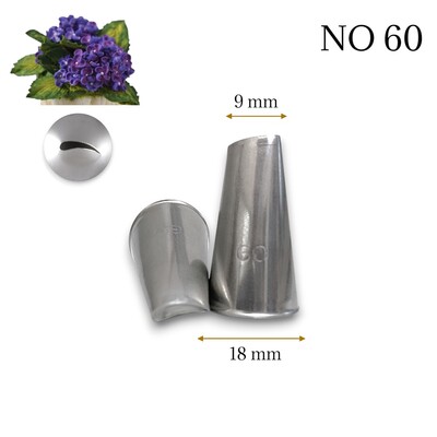 Others - Krema sıkma duy ucu no:60 kavisli petal (9 mm ağız çapı)