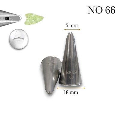 Bens - Krema sıkma duy ucu no:66 Small Leaf / Küçük boy Yaprak