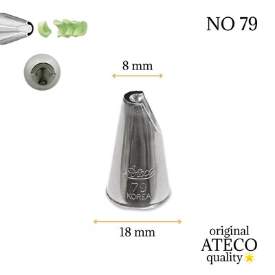 Ateco - Krema sıkma duy ucu no: 79 (8 mm ağız çapı)