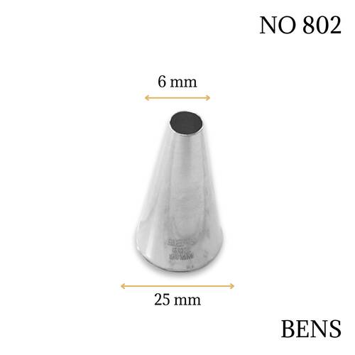 Krema sıkma duy ucu no:802 (7 mm ağız çapı)