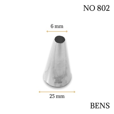 Bens - Krema sıkma duy ucu no:802 (7 mm ağız çapı)