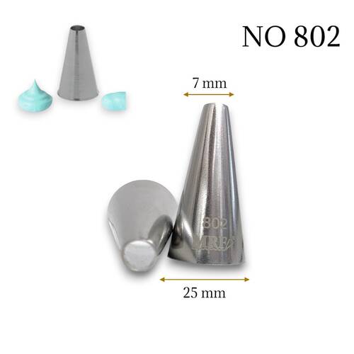 Krema sıkma duy ucu no:802 (7 mm ağız çapı)