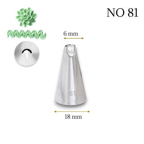 Krema sıkma duy ucu no:81 (6 mm ağız çapı)