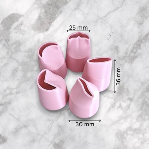 Krema sıkma plastik YAPRAK duy seti ZEFİR Marshmallow XL ; (45mm)