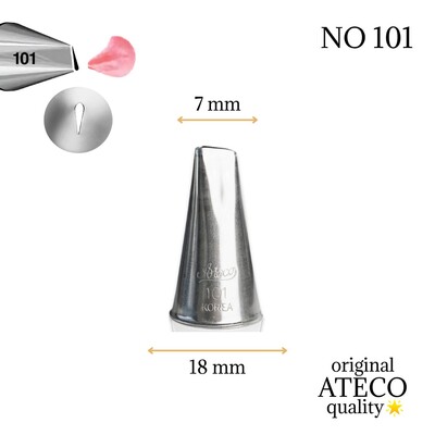 Krema sıkma duy ucu no:  101 düz petal (7,5 mm ağız çapı)